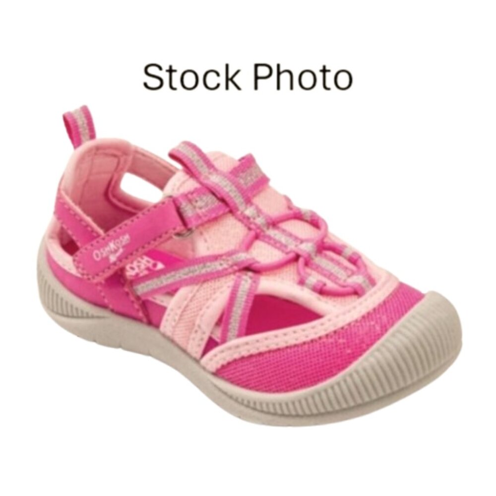 Oshkosh Everplay Flexible, Sport, Washable, Outsole Bump Toe Sandal, Size 8